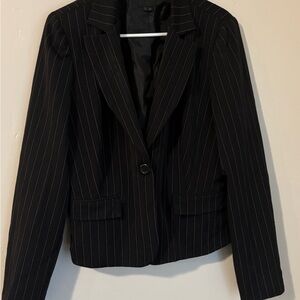 My Michelle Black Striped Blazer